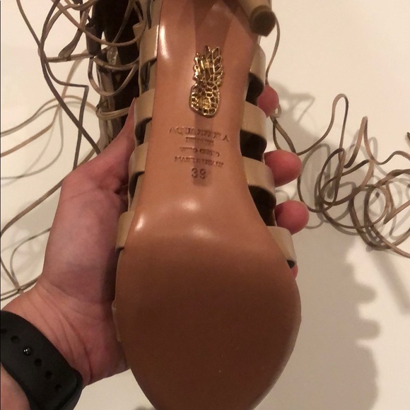 Aquazzura Tie Up Sandals Never Worn Sz. 39 - Picture 3 of 5